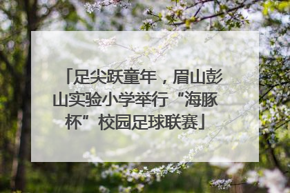 足尖跃童年，眉山彭山实验小学举行“海豚杯”校园足球联赛