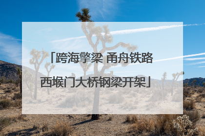 跨海擎梁 甬舟铁路西堠门大桥钢梁开架