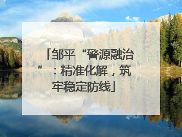 邹平“警源融治”：精准化解，筑牢稳定防线