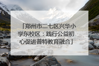 郑州市二七区兴华小学东校区：践行公益初心促进普特教育融合