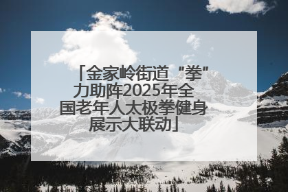 金家岭街道“拳”力助阵2025年全国老年人太极拳健身展示大联动