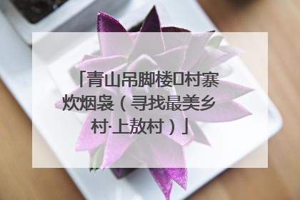 青山吊脚楼 村寨炊烟袅（寻找最美乡村·上敖村）