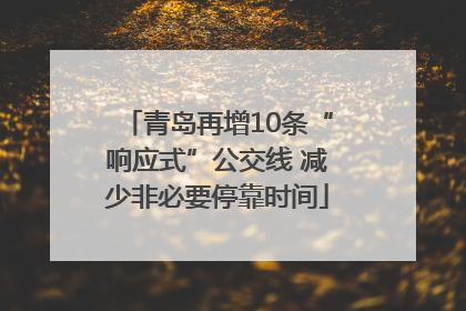 青岛再增10条“响应式”公交线 减少非必要停靠时间
