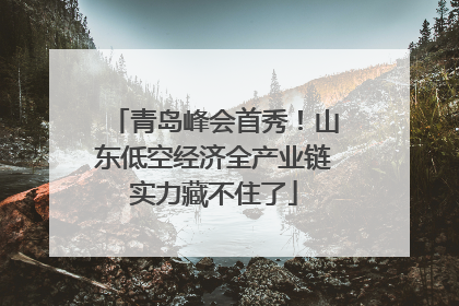 青岛峰会首秀！山东低空经济全产业链实力藏不住了