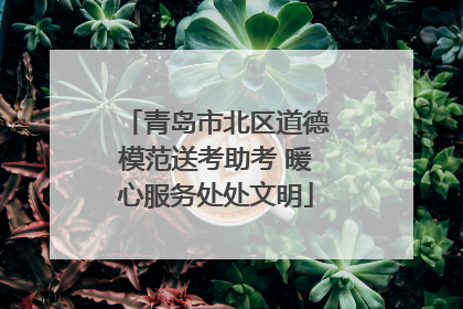 青岛市北区道德模范送考助考 暖心服务处处文明