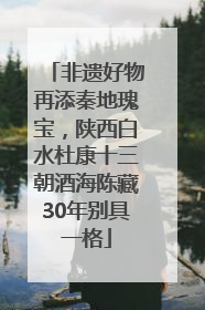 非遗好物再添秦地瑰宝，陕西白水杜康十三朝酒海陈藏30年别具一格