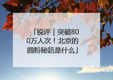 锐评｜突破800万人次！北京的圈粉秘籍是什么