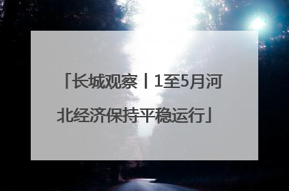 长城观察丨1至5月河北经济保持平稳运行