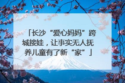 长沙“爱心妈妈”跨城接娃，让事实无人抚养儿童有了新“家”