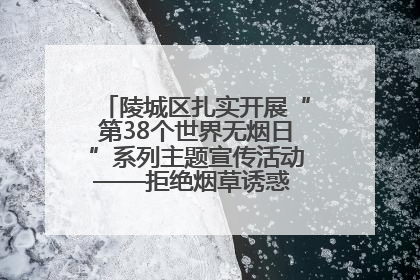 陵城区扎实开展“第38个世界无烟日”系列主题宣传活动——拒绝烟草诱惑 对第一支烟说不