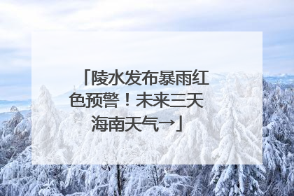 陵水发布暴雨红色预警！未来三天海南天气→