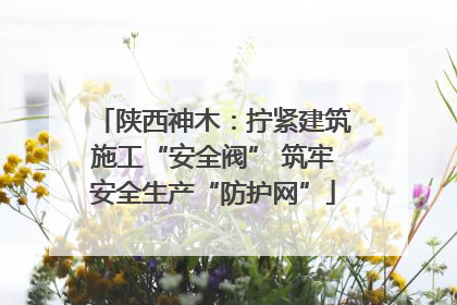 陕西神木：拧紧建筑施工“安全阀” 筑牢安全生产“防护网”