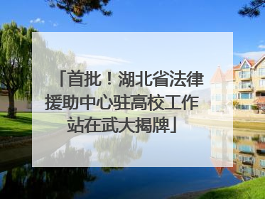 首批！湖北省法律援助中心驻高校工作站在武大揭牌