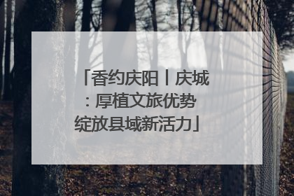 香约庆阳丨庆城：厚植文旅优势 绽放县域新活力