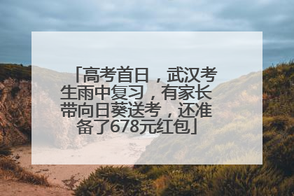 高考首日，武汉考生雨中复习，有家长带向日葵送考，还准备了678元红包