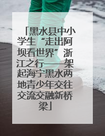 黑水县中小学生“走出阿坝看世界”浙江之行——架起海宁黑水两地青少年交往交流交融新桥梁