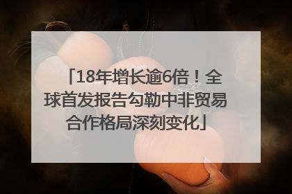 18年增长逾6倍！全球首发报告勾勒中非贸易合作格局深刻变化