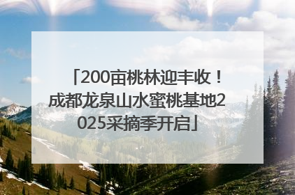 200亩桃林迎丰收！成都龙泉山水蜜桃基地2025采摘季开启
