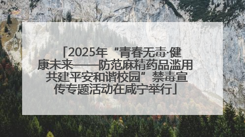 2025年“青春无毒·健康未来——防范麻精药品滥用 共建平安和谐校园”禁毒宣传专题活动在咸宁举行