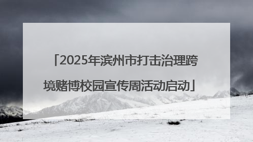 2025年滨州市打击治理跨境赌博校园宣传周活动启动