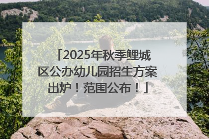 2025年秋季鲤城区公办幼儿园招生方案出炉！范围公布！