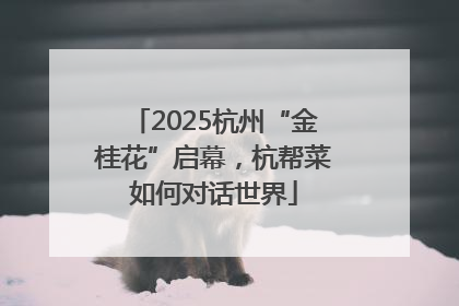 2025杭州“金桂花”启幕，杭帮菜如何对话世界