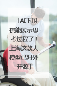 AI下围棋能展示思考过程了！上海这款大模型已对外开源